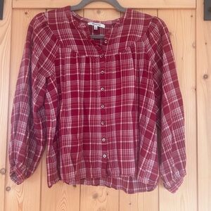 Madewell Red Plaid Shirt